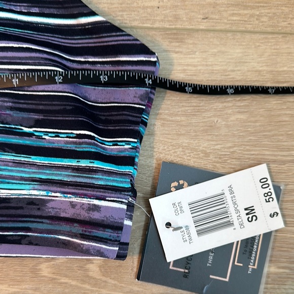 Threads 4 Thought Blue Purple Sleeveless Sports Bra Top - Picture 4 of 7